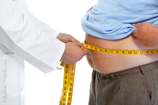 Übergewicht begünstigt die Entstehung von Bluthochdruck.